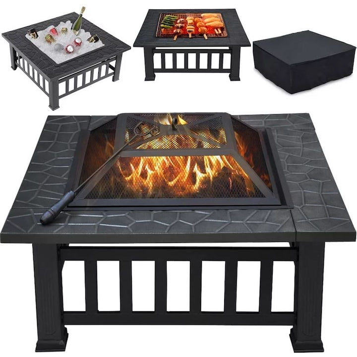 Νέο τραπέζι 3 σε 1 'Fire Pit' - BBQ, τζάκι, παγοθήκη.