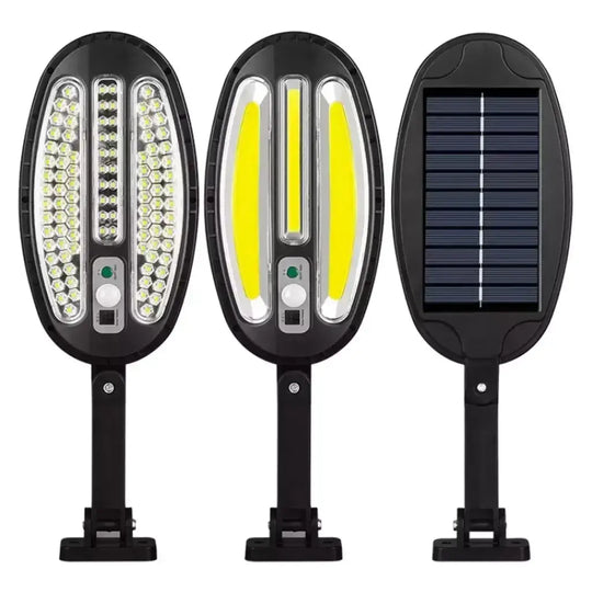 3 τεμάχια ηλιακό LED φωτιστικό δρόμου 600W, HB8288A, οβάλ, 138 LED COB