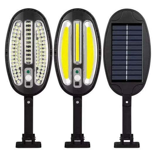 3 τεμάχια ηλιακό LED φωτιστικό δρόμου 600W, HB8288A, οβάλ, 138 LED COB